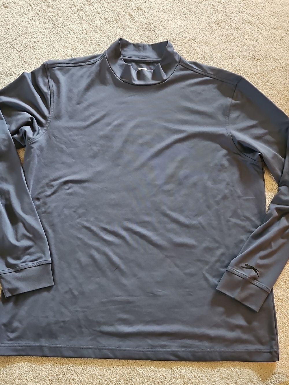 Men's Long-Sleeve  Mock Neck Performance Shirt - Slate Gray